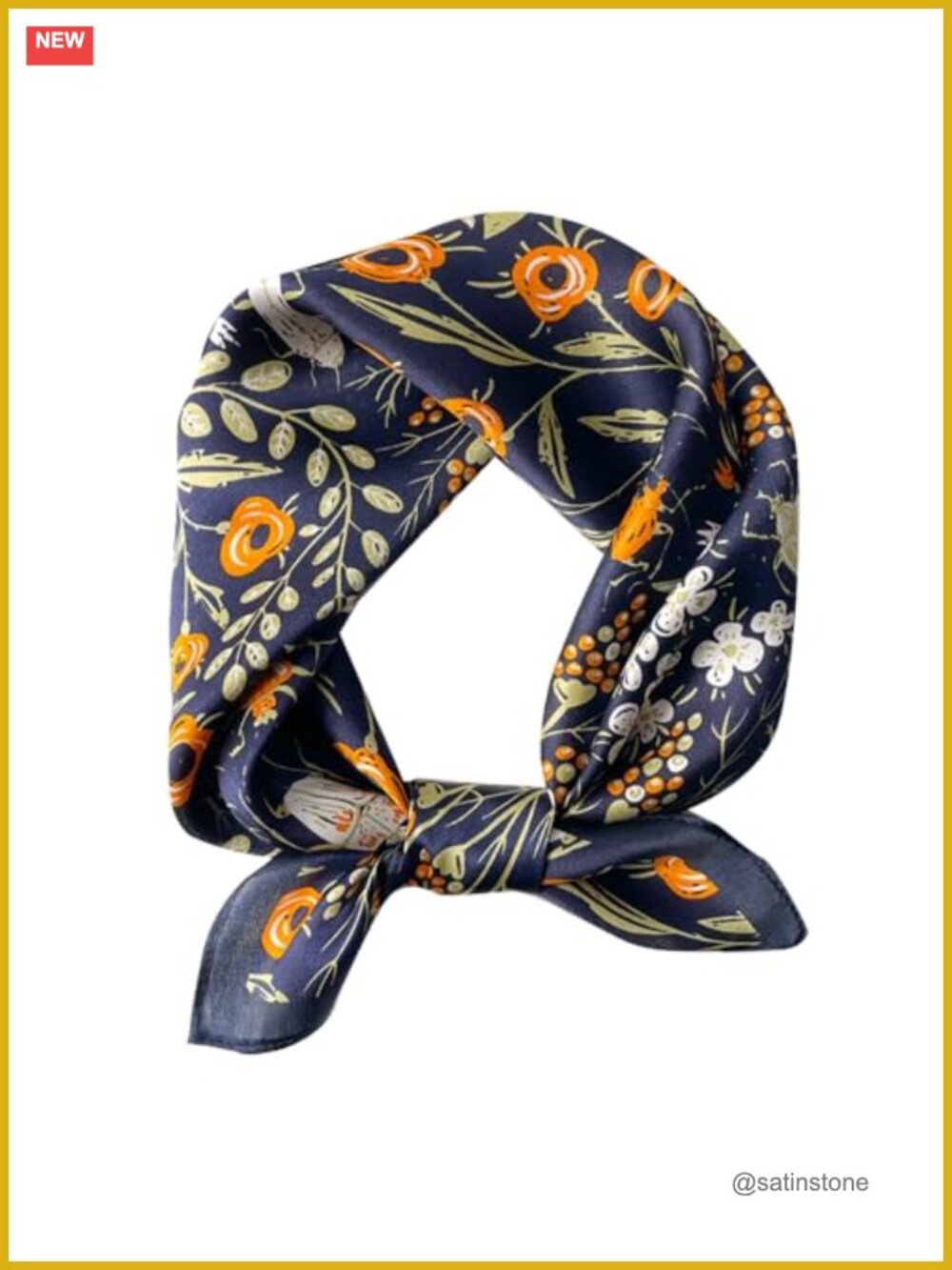 100% Mulberry Silk Small Square Scarf 21x21 Fashion Neck Scarf for Women